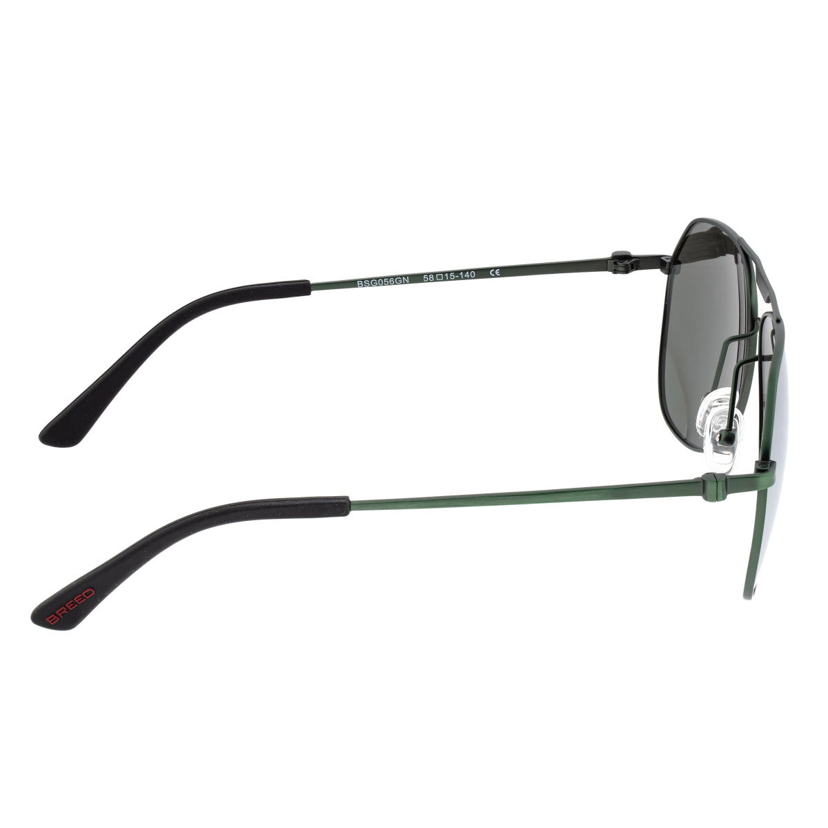 Breed Mount Titanium Polarized Sunglasses - Green/Silver - BSG056GN