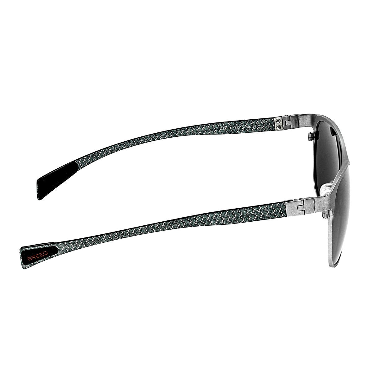Breed Templar Titanium Polarized Sunglasses - Silver/Black - BSG035SR