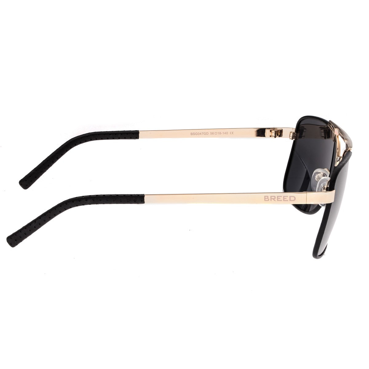 Breed Draco Polarized Sunglasses - Gold/Black - BSG047GD