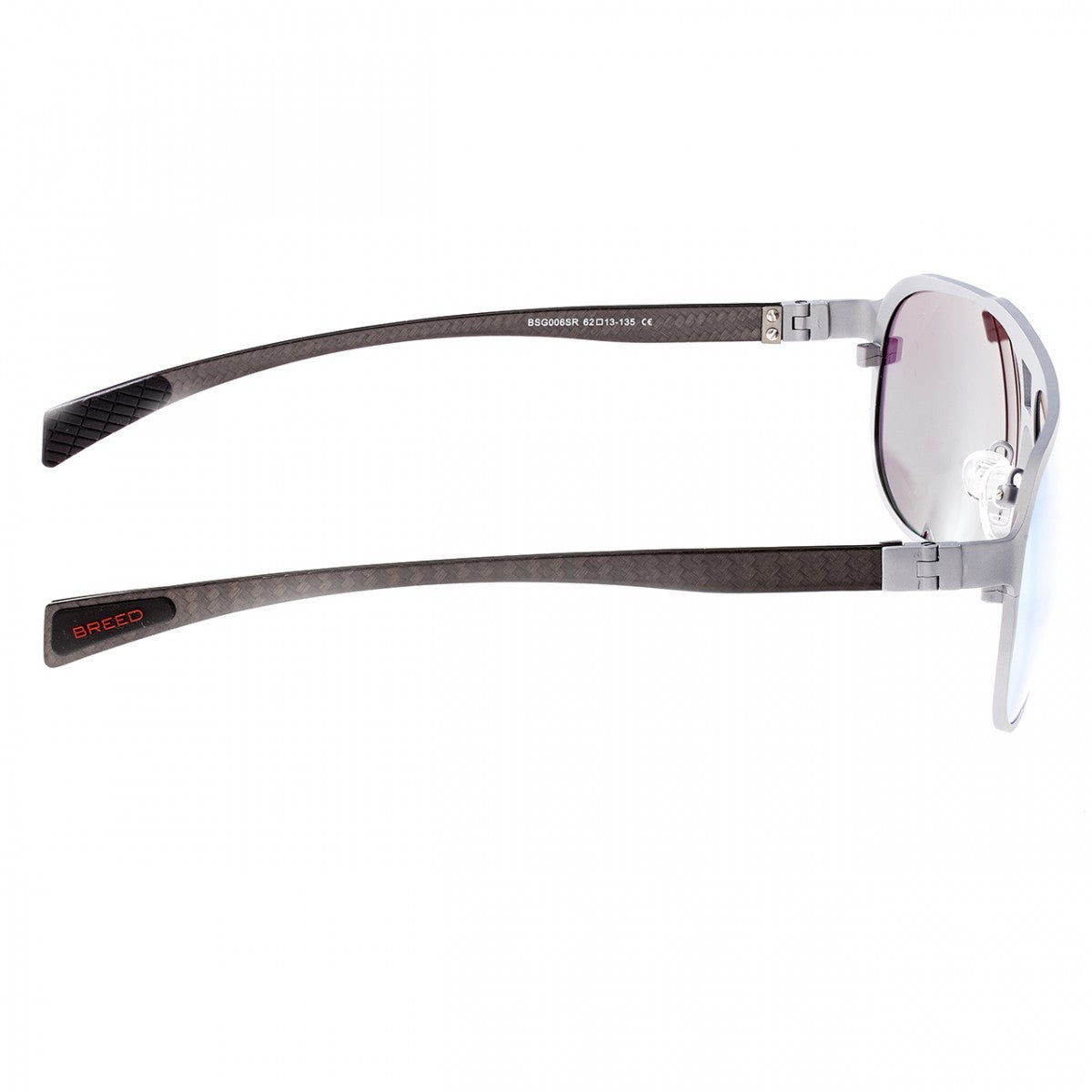 Breed Apollo Titanium and Carbon Fiber Polarized Sunglasses - Silver/Gold - BSG006SR