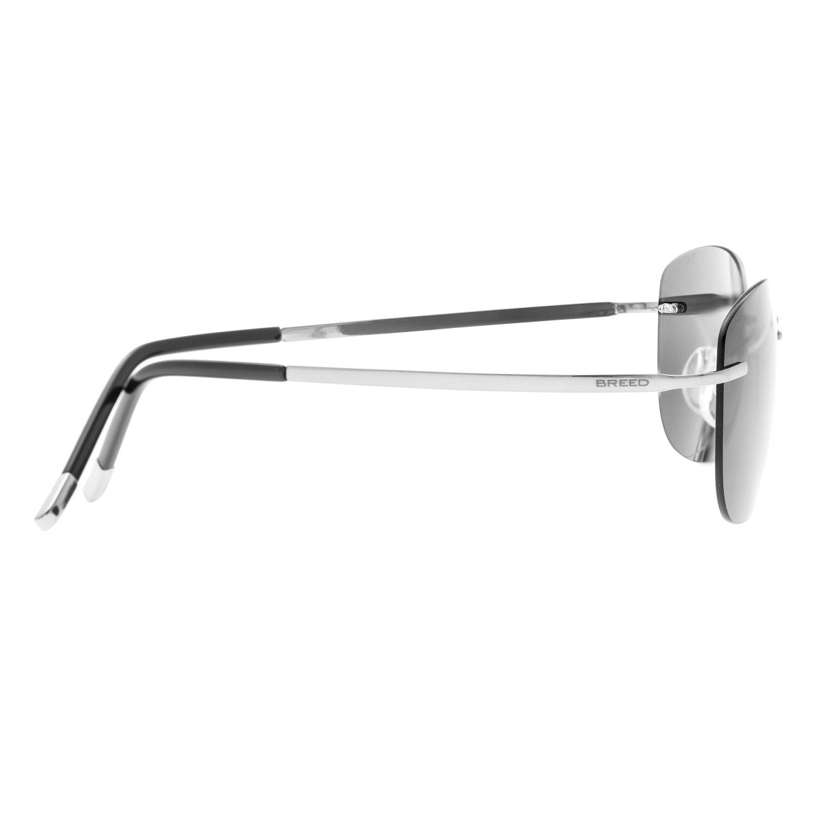 Breed Adhara Polarized Sunglasses - Silver/Black - BSG043SL