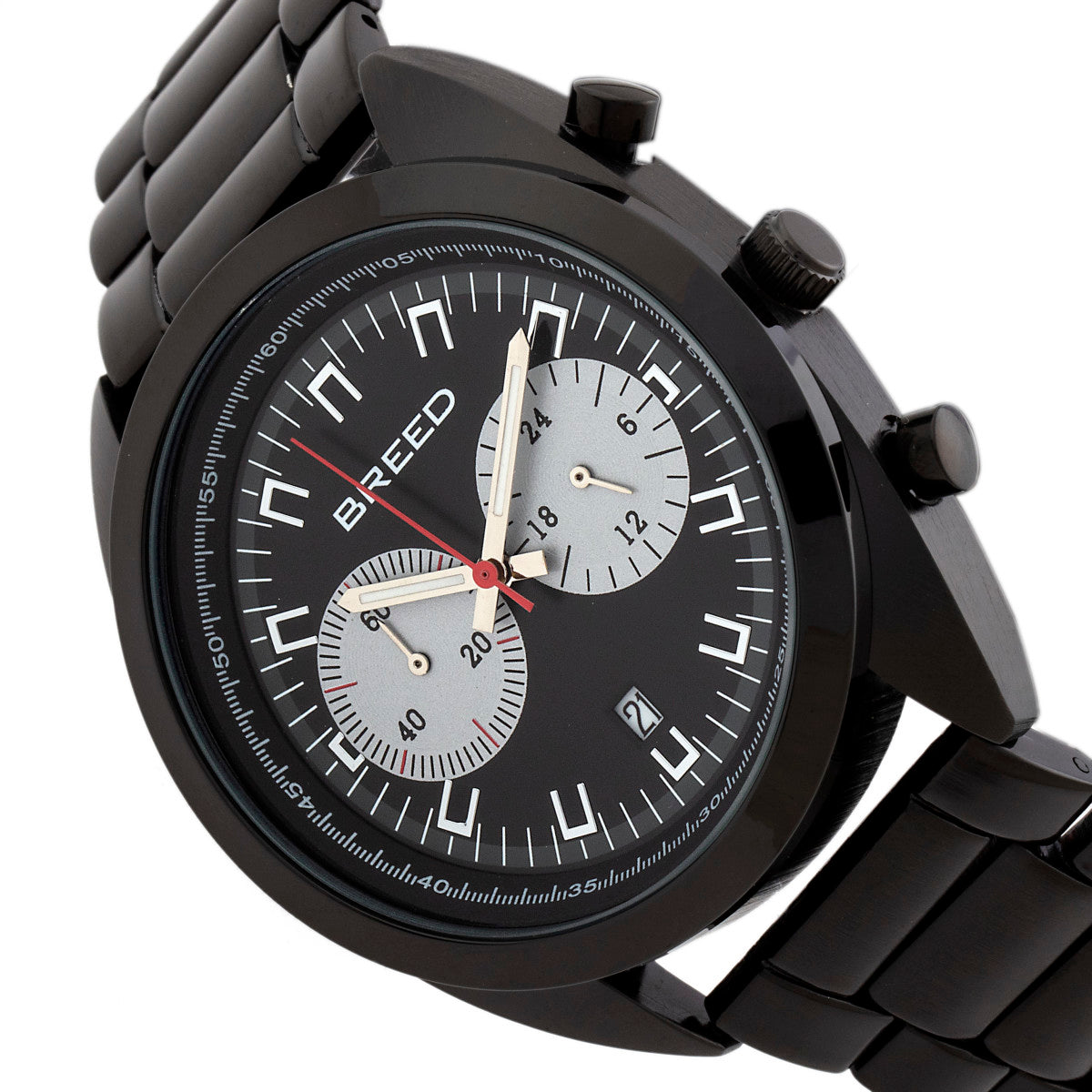 Breed Racer Chronograph Bracelet Watch w/Date - Black - BRD8503
