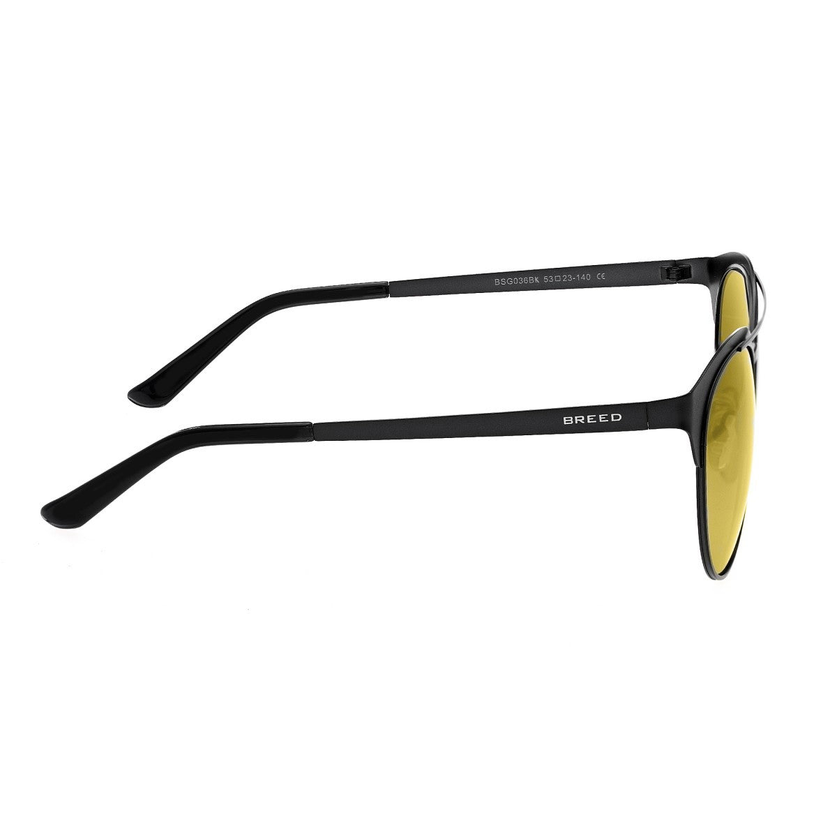 Breed Phoenix Titanium Polarized Sunglasses - Black/Yellow - BSG036BK