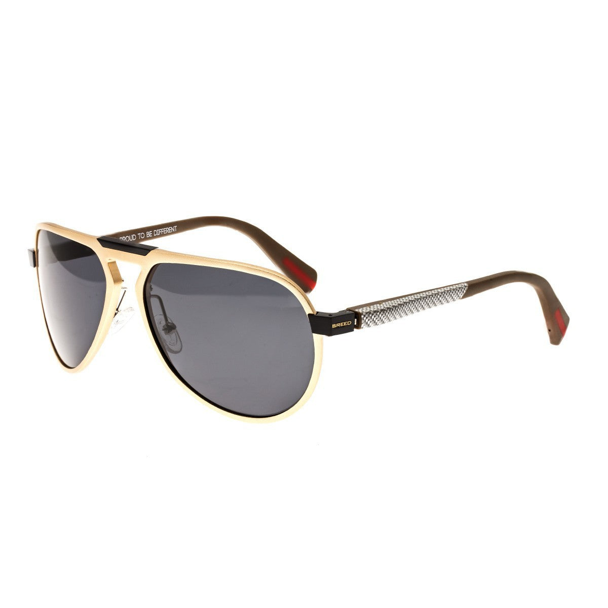 Breed Octans Titanium Polarized Sunglasses - Gold/Black - BSG028GD