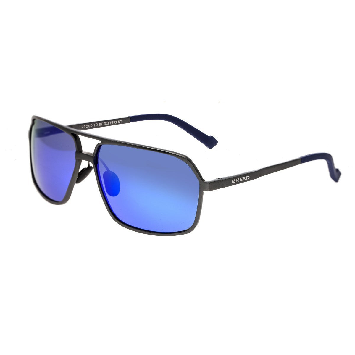 Breed Fornax Aluminium Polarized Sunglasses - Gunmetal/Blue - BSG023SR