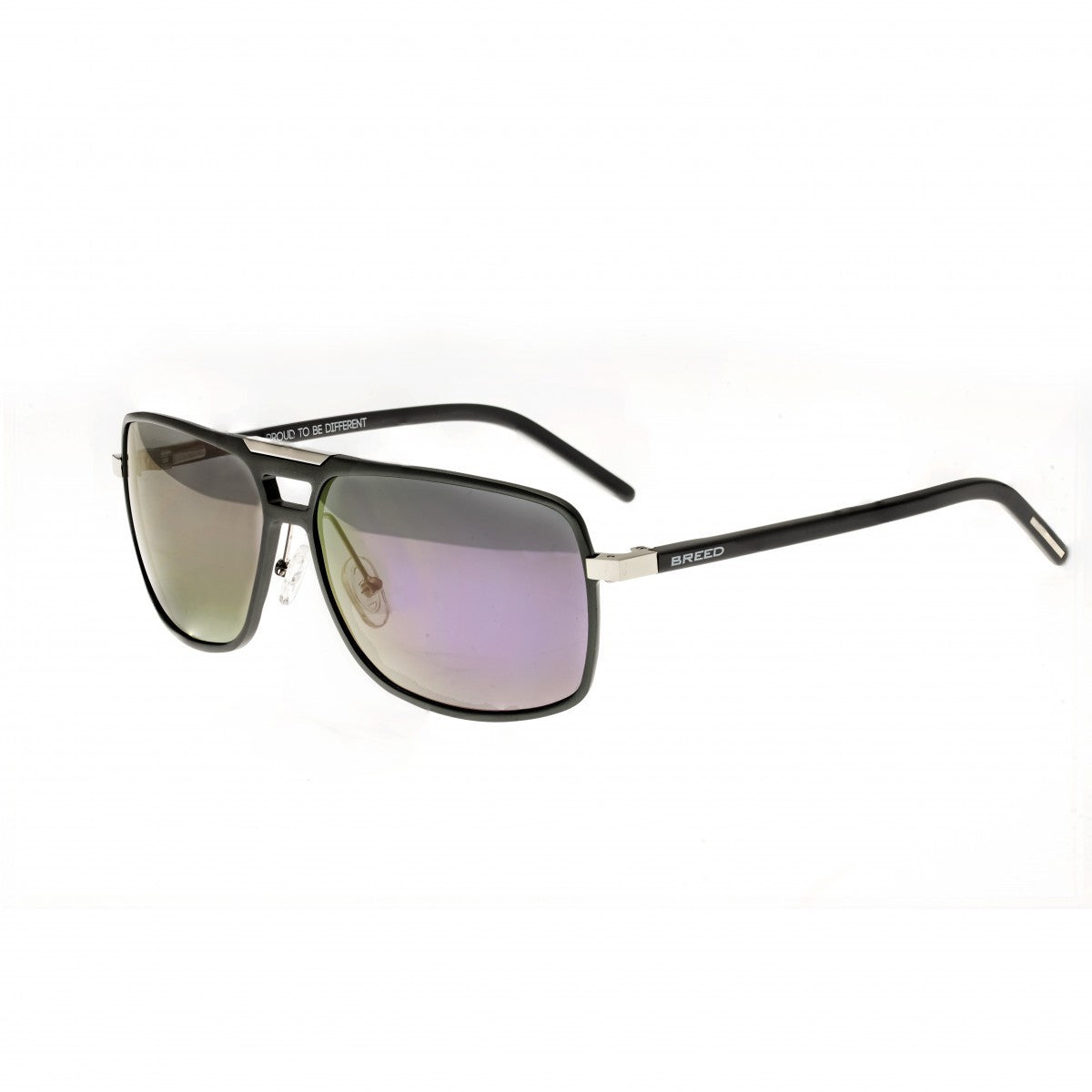 Breed Retrograde Aluminium Polarized Sunglasses - Gunmetal/Purple - BSG017SR