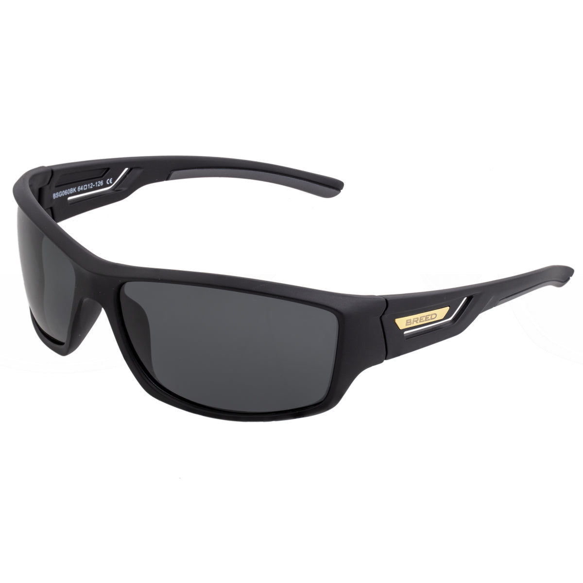 Breed Aquarius Polarized Sunglasses - Black/Black - BSG060BK