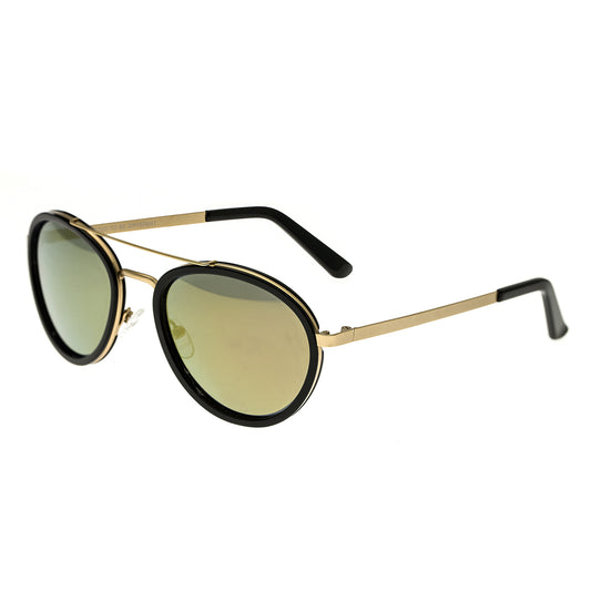 Breed Gemini Titanium Polarized Sunglasses - Gold-Black/Gold-Green - BSG038GD