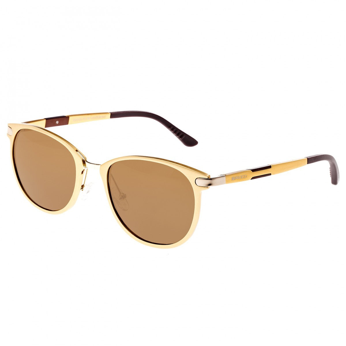 Breed Orion Aluminium Polarized Sunglasses - Gold/Brown - BSG020GD