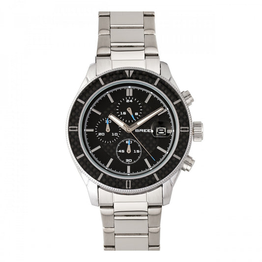 Breed Maverick Chronograph Bracelet Watch w/Date - Silver - BRD7501