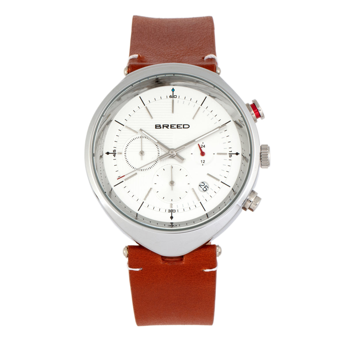 Breed Tempest Men s Watch Brown Band Silver Case BRD8601