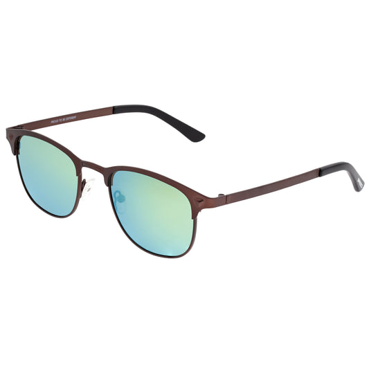 Breed Phase Titanium Polarized Sunglasses - Brown/Green-Blue - BSG058BN
