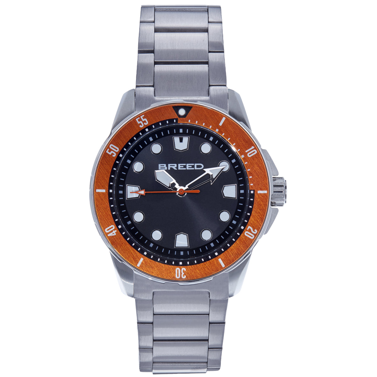 Breed Colton Bracelet Watch - Black/Orange - BRD9407