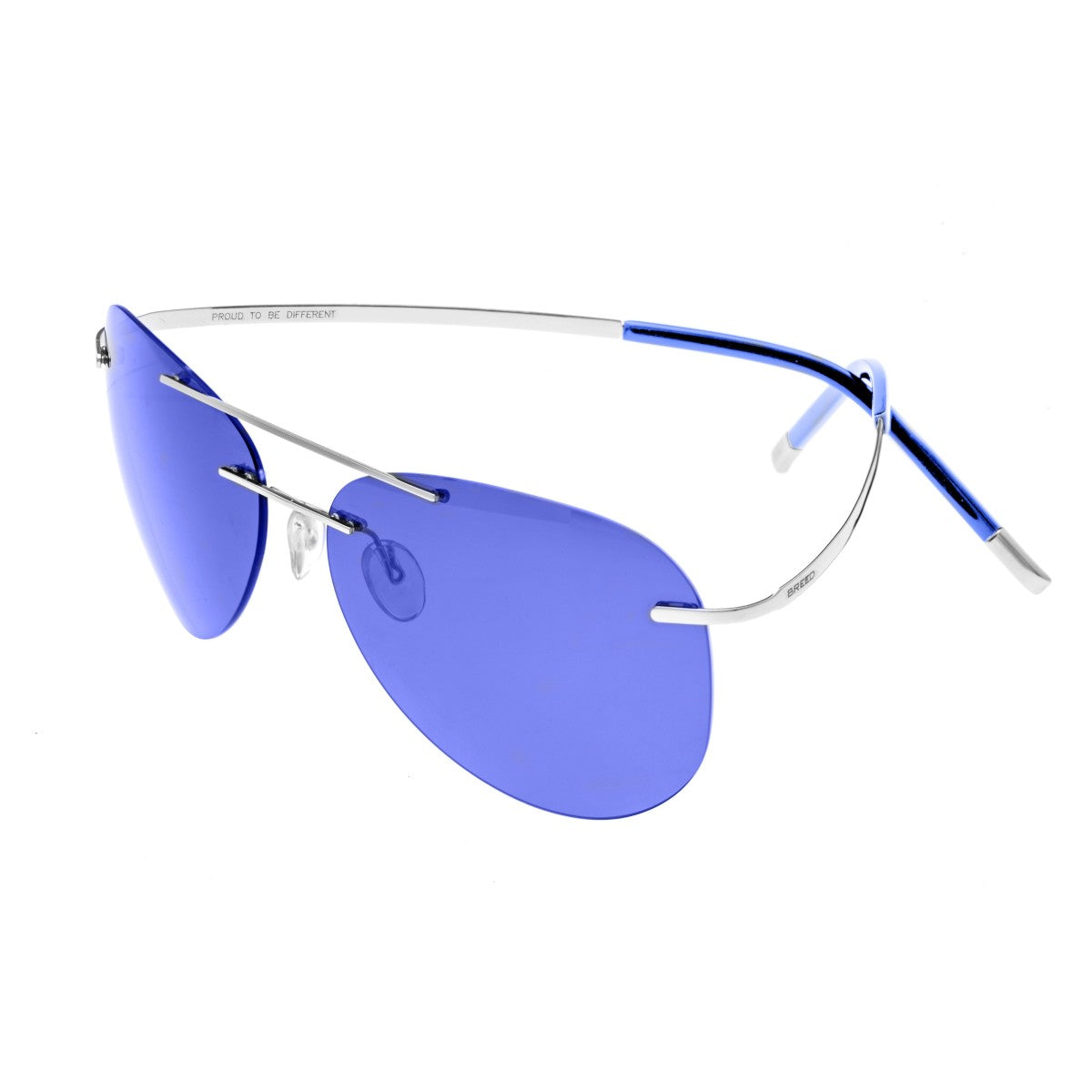 Breed Luna Polarized Sunglasses - Silver/Purple-Blue - BSG044SL