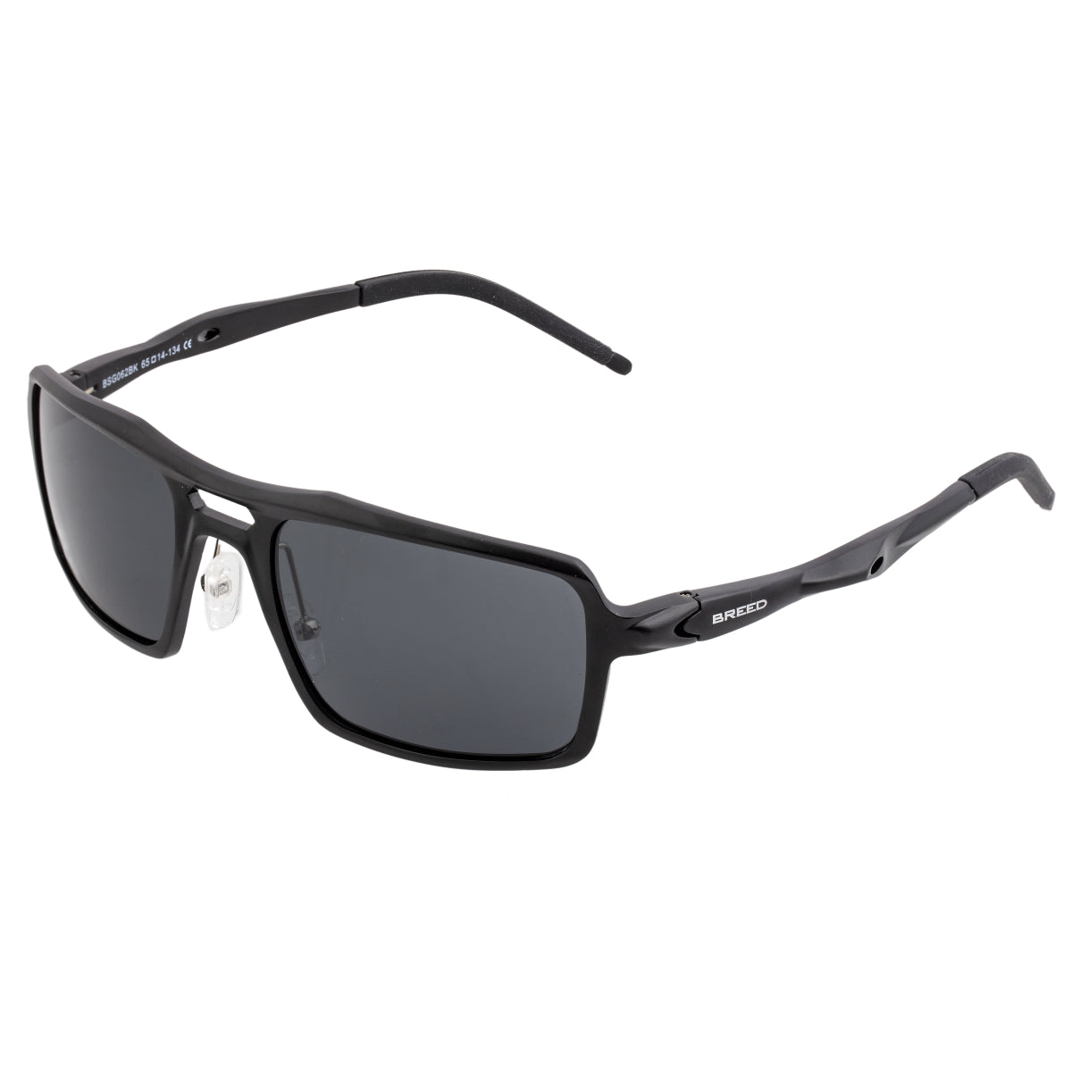 Breed Orpheus Aluminum Polarized Sunglasses - Black/Black - BSG062BK
