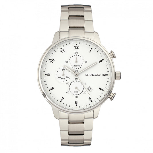 Breed Holden Chronograph Bracelet Watch w/ Date - Silver - BRD7801