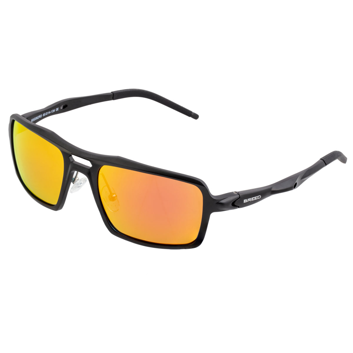 Breed Orpheus Aluminum Polarized Sunglasses - Black/Red-Yellow - BSG062RD