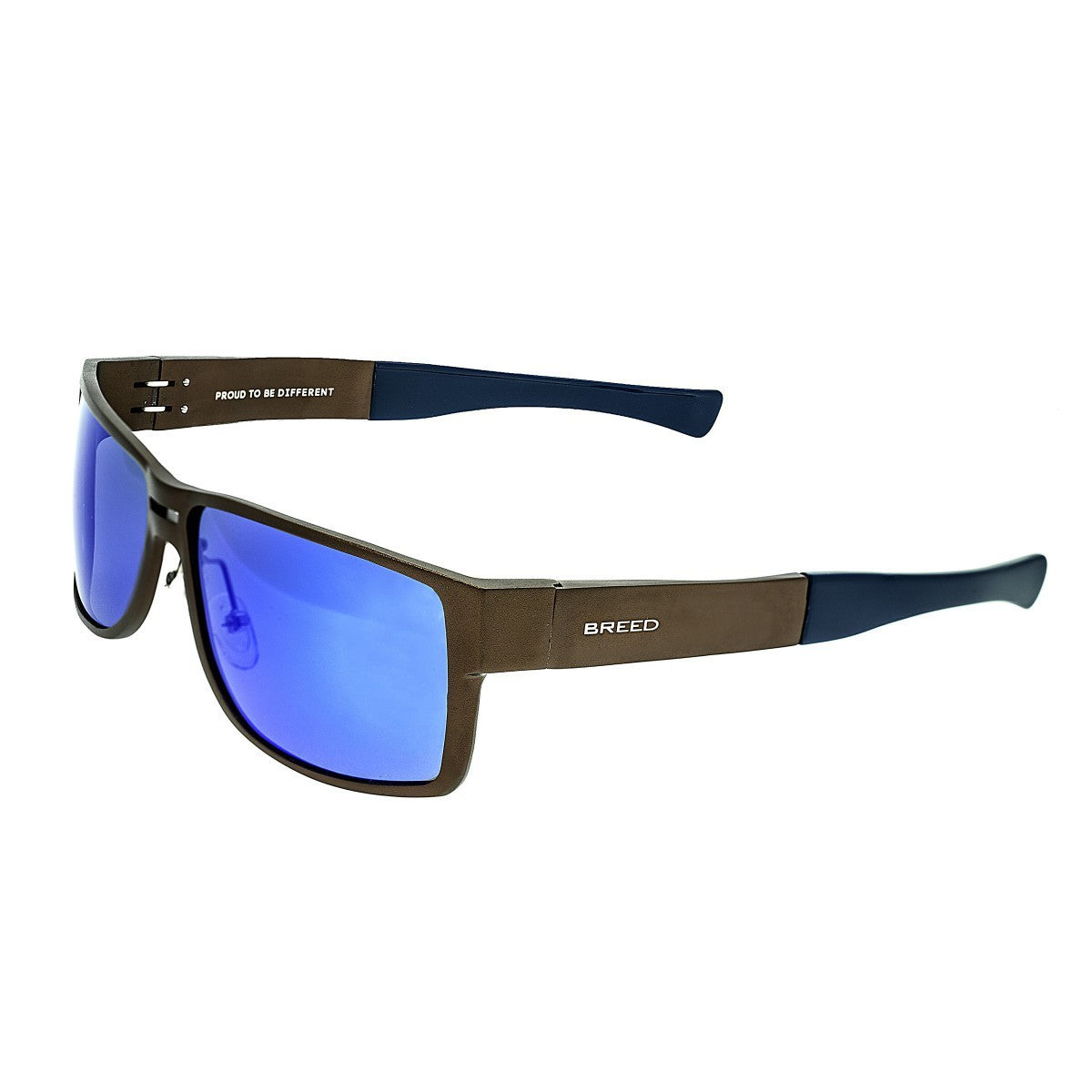 Breed Stratus Aluminium Polarized Sunglasses - Brown/Blue - BSG010BN