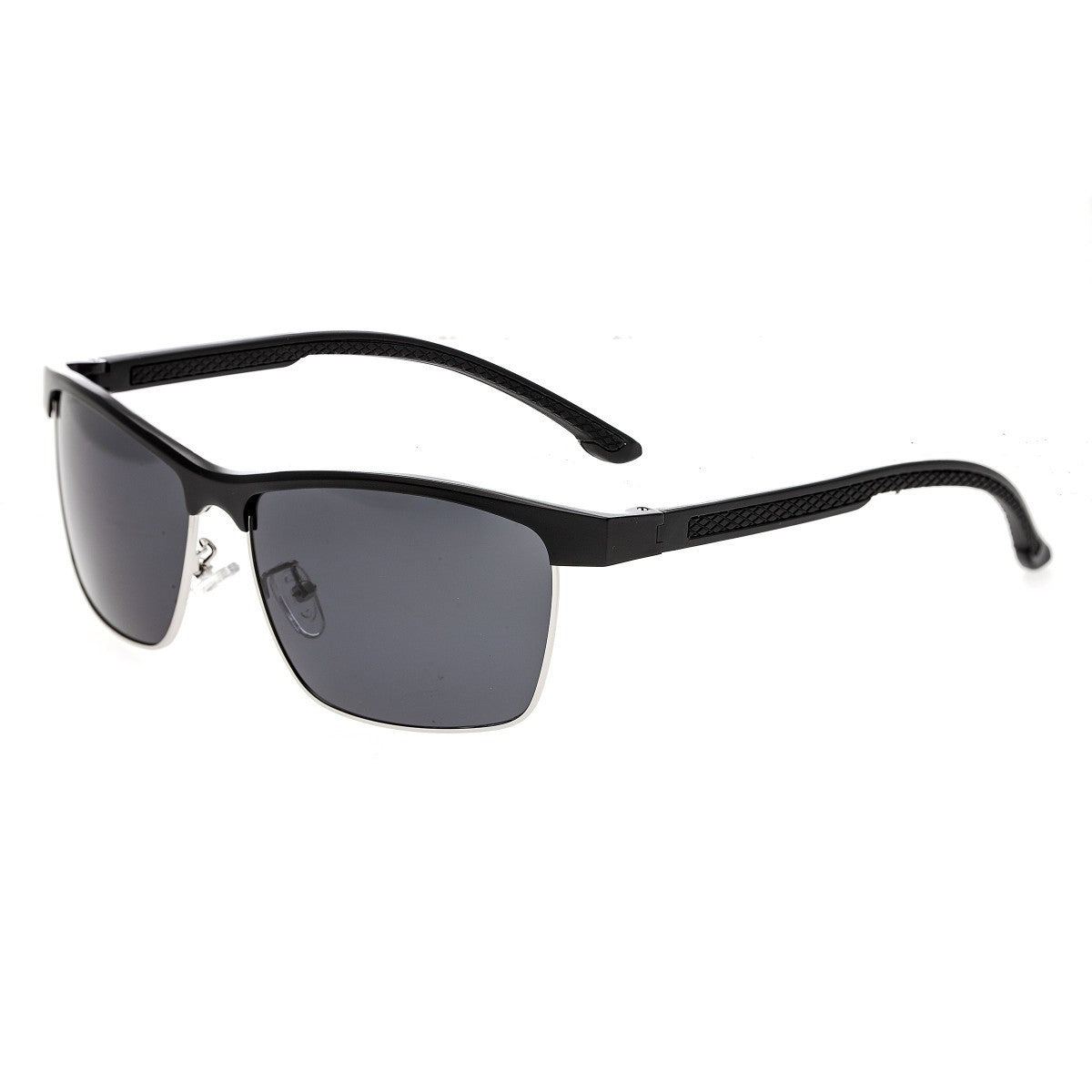 Breed Bode Aluminium Polarized Sunglasses - Black/Black - BSG026BK