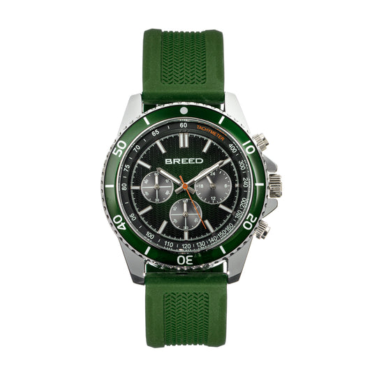 Breed Tempo Chronograph Strap Watch - Green - BRD9101
