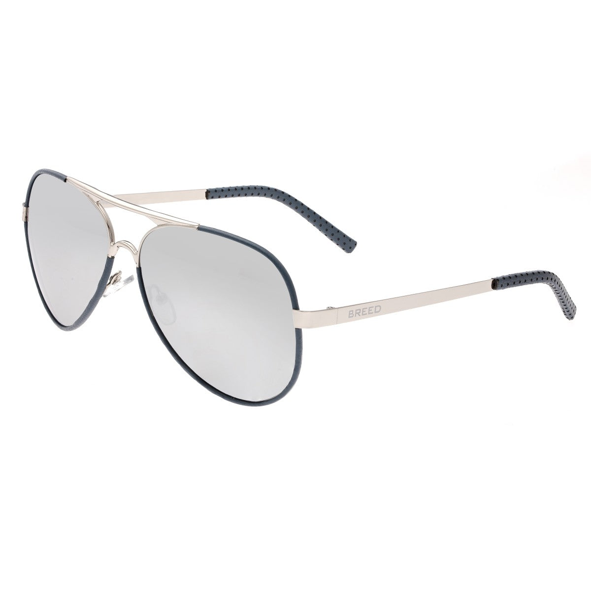Breed Genesis Polarized Sunglasses - Silver/Silver - BSG046SL