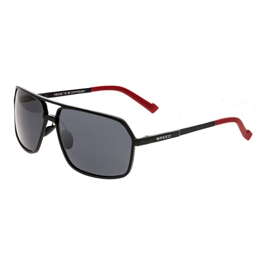 Breed Fornax Aluminium Polarized Sunglasses - Black/Black - BSG023BK