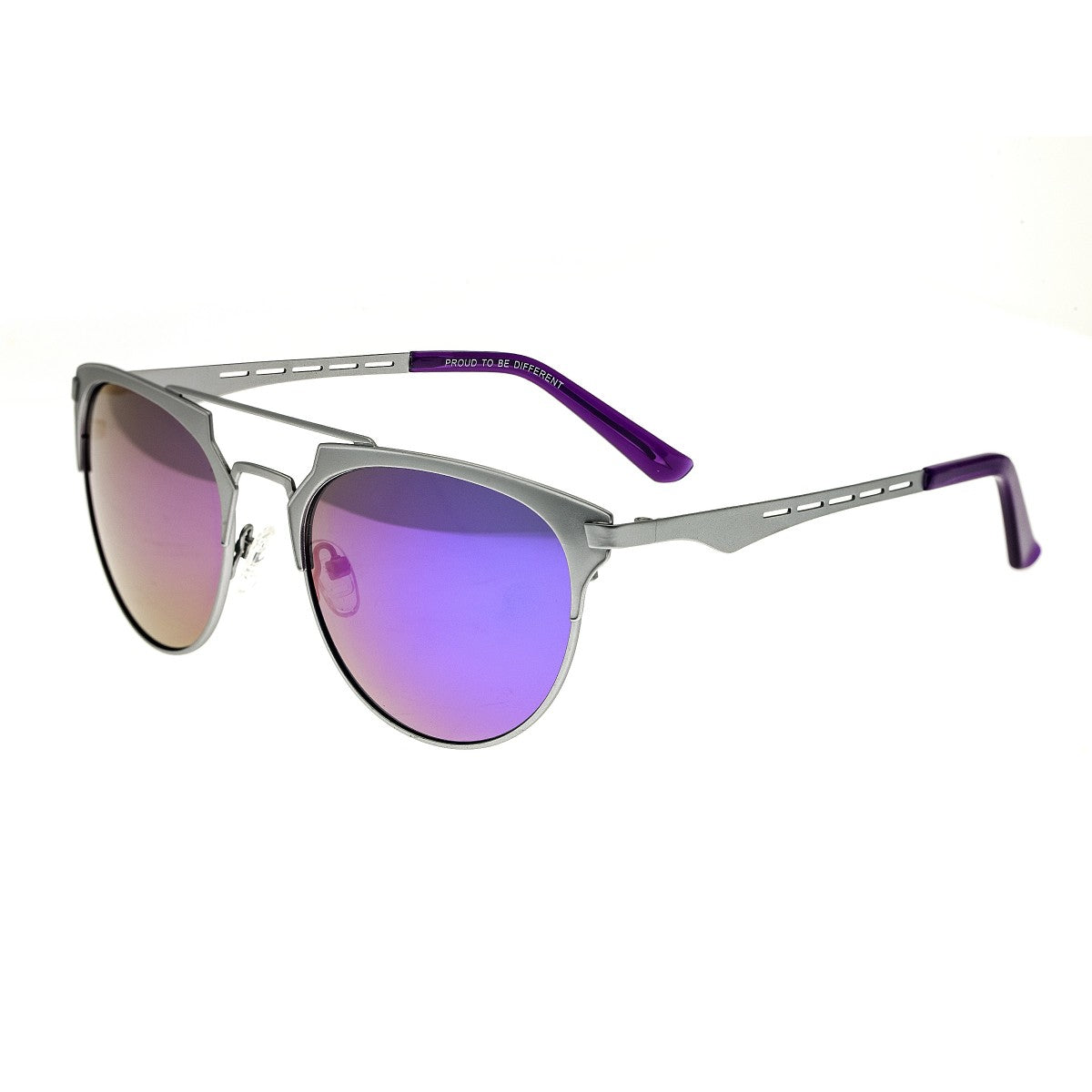 Breed Hercules Titanium Polarized Sunglasses - Silver/Purple - BSG039SL