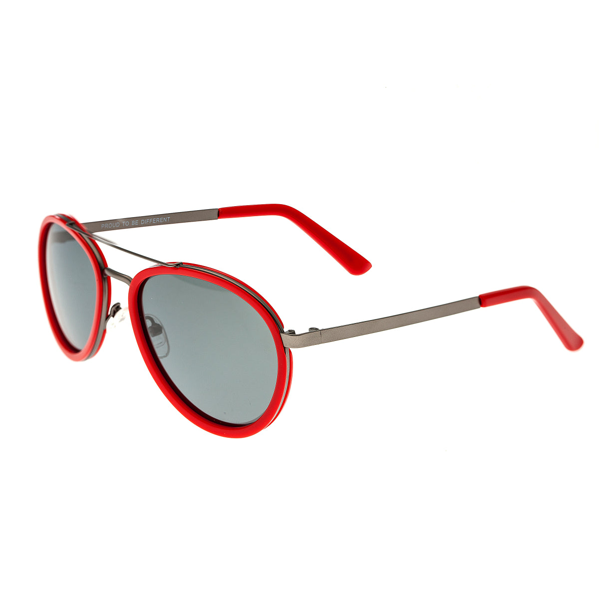 Breed Gemini Titanium Polarized Sunglasses - Gunmetal-Red/Black - BSG038GM