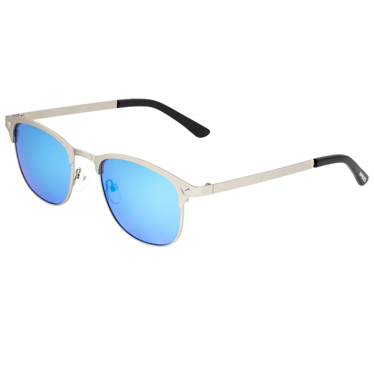 Breed Phase Titanium Polarized Sunglasses - Silver/Celeste - BSG058SL