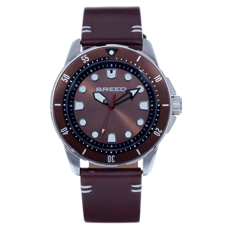 Breed Colton Leather-Strap Watch - Brown - BRD9416