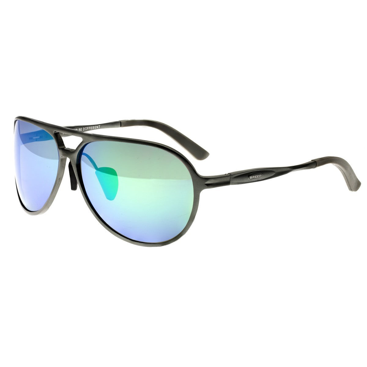 Breed Earhart Aluminium Polarized Sunglasses - Gunmetal/Blue-Green - BSG011GM
