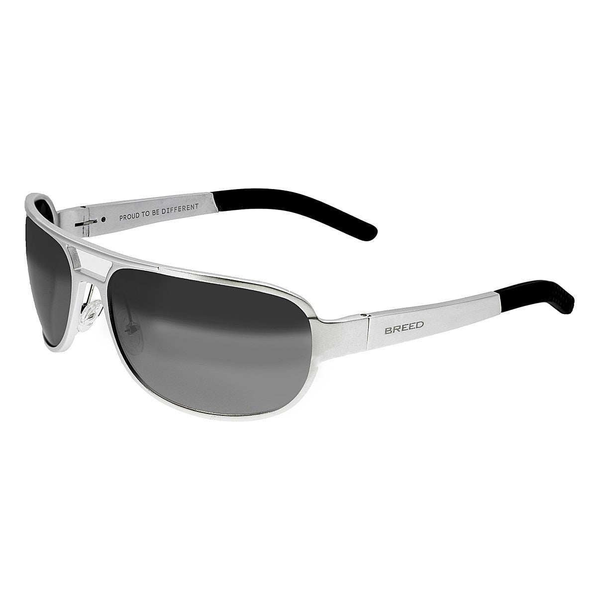 Breed Xander Aluminium Polarized Sunglasses - Silver/Silver - BSG014SR