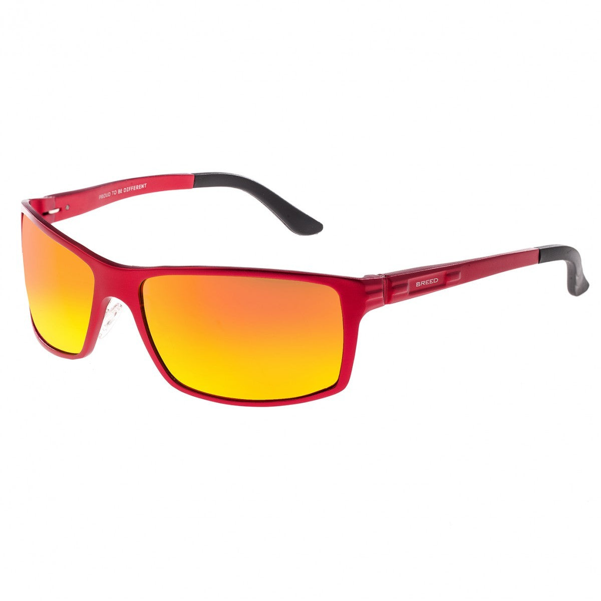 Breed Kaskade Aluminium Polarized Sunglasses - Red/Red-Yellow - BSG016RD