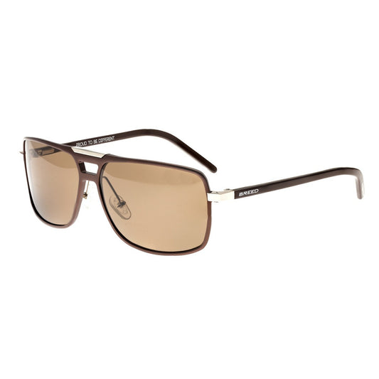 Breed Retrograde Aluminium Polarized Sunglasses - Brown/Brown - BSG017BN