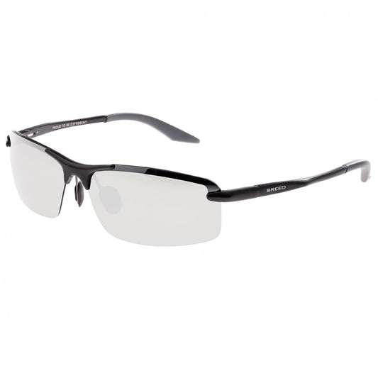 Breed Lynx Aluminium Polarized Sunglasses - Black/Silver - BSG015BK