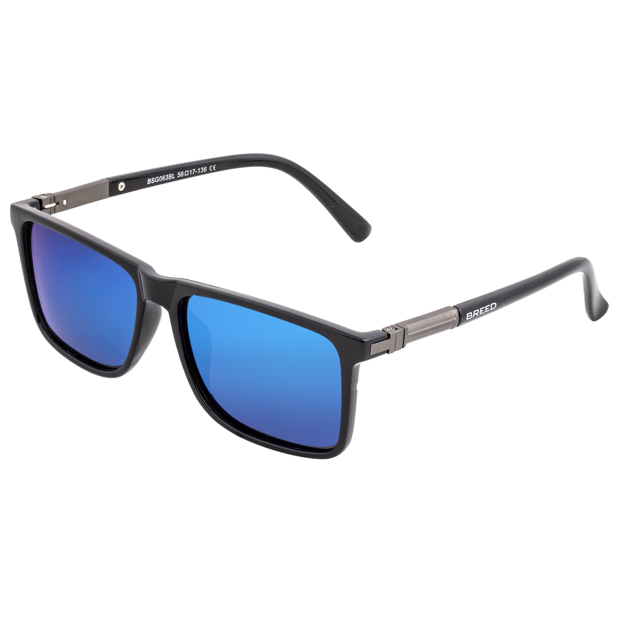 Breed Caelum Polarized Sunglasses - Black/Blue - BSG063BL