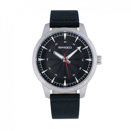 Breed Renegade Leather-Band Watch - Black - BRD7702