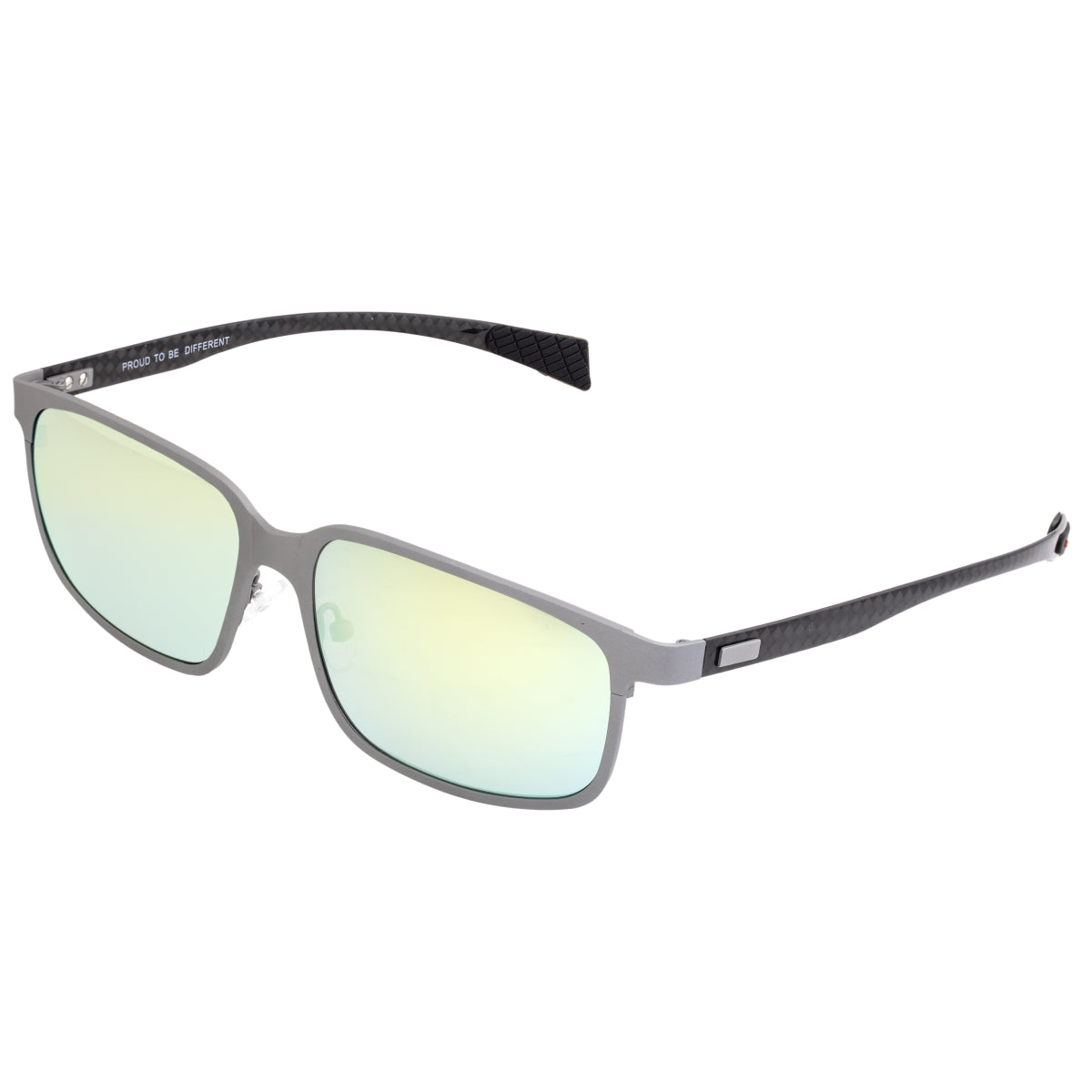 Breed Neptune Titanium and Carbon Fiber Polarized Sunglasses - Silver/Gold-Yellow - BSG008SR