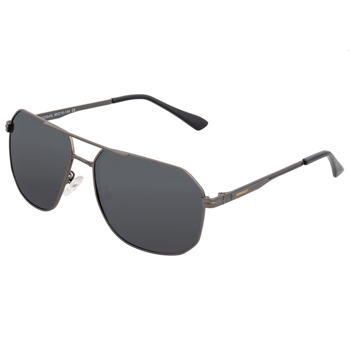 Breed Norma Polarized Sunglasses - Gunmetal/Black - BSG064SL