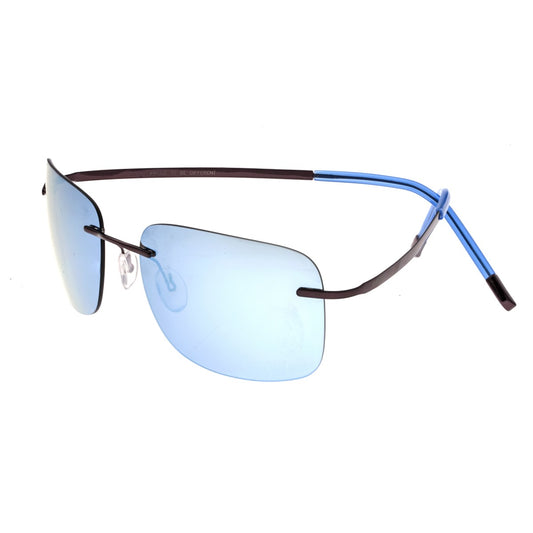 Breed Orbit Titanium Polarized Sunglasses - Brown/Blue - BSG042BN