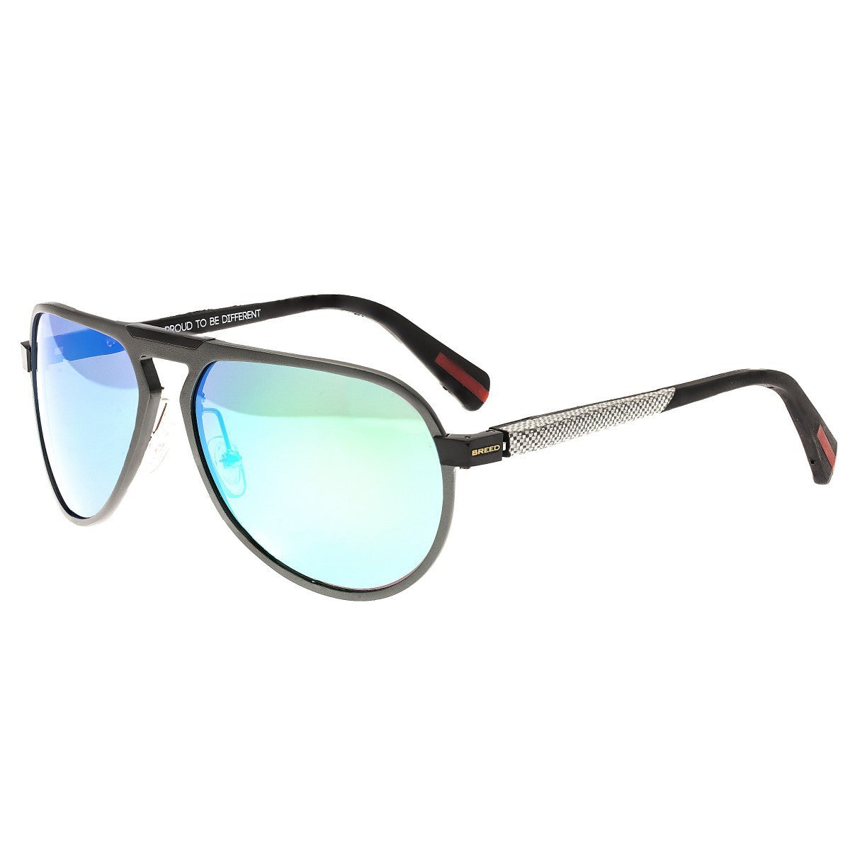 Breed Octans Titanium Polarized Sunglasses - Gunmetal/Green - BSG028ST