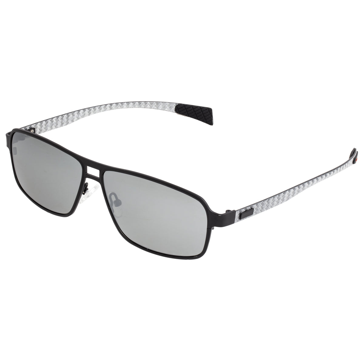 Breed Meridian Titanium and Carbon Fiber Polarized Sunglasses - Black/Silver - BSG003BK