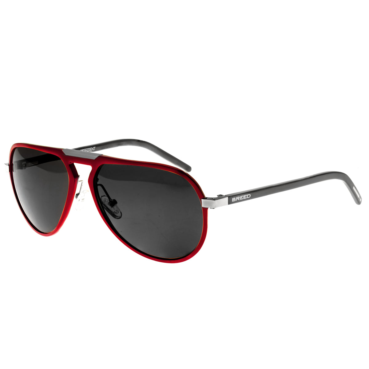 Breed Nova Aluminium Polarized Sunglasses - Red/Black - BSG018RD